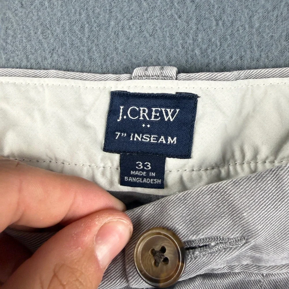 J.Crew Shorts Mens 33 Gray Chino Stretch Casual 7